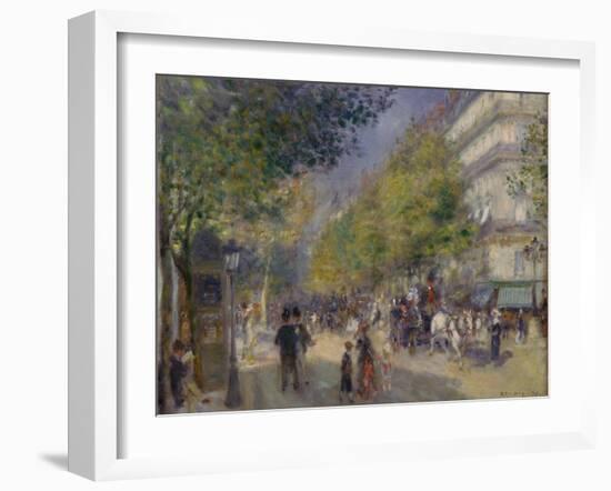 The Grands Boulevards, 1875-Pierre-Auguste Renoir-Framed Giclee Print