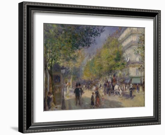 The Grands Boulevards, 1875-Pierre-Auguste Renoir-Framed Giclee Print