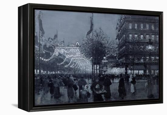 The Grands Boulevards, Paris, Decorated for the Celebration of the Franco-Russian Alliance in 1893-Luigi Loir-Framed Premier Image Canvas