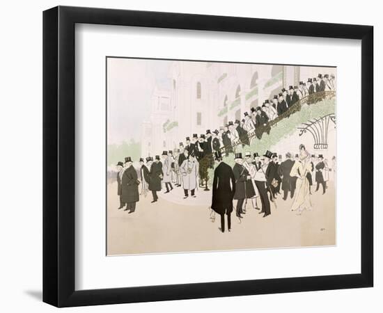 The Grandstand Staircase at the Longchamps Jockey Club-Sem-Framed Giclee Print