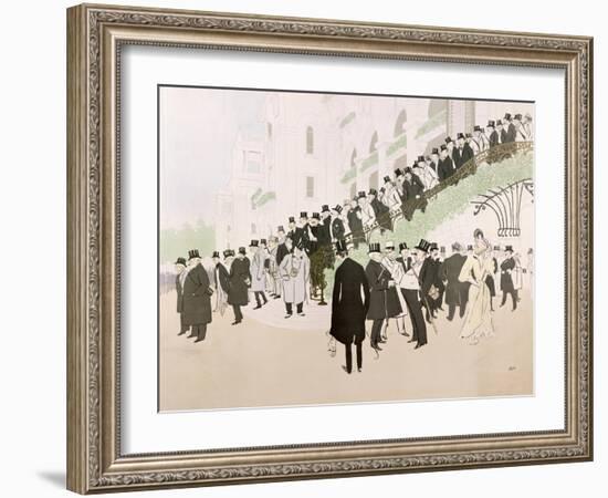 The Grandstand Staircase at the Longchamps Jockey Club-Sem-Framed Giclee Print