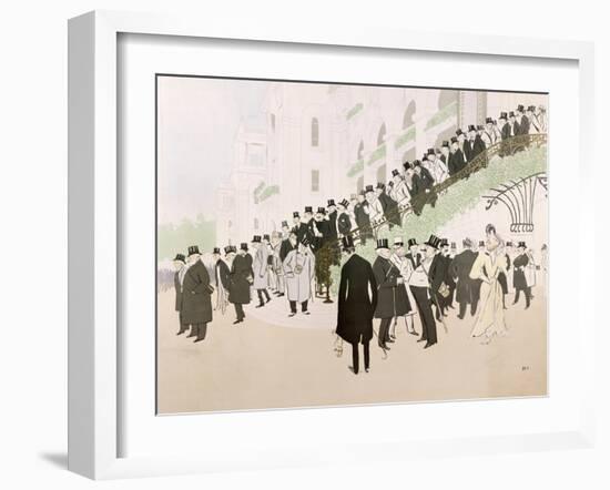 The Grandstand Staircase at the Longchamps Jockey Club-Sem-Framed Giclee Print