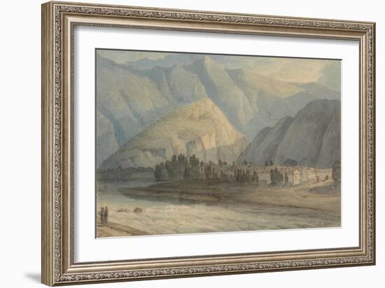 The Grange at the Head of the Keswick Lake, 1786 (W/C and Ink on Paper)-Francis Towne-Framed Giclee Print