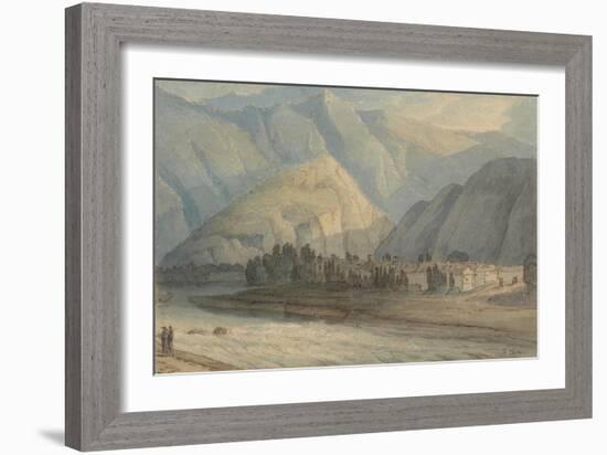 The Grange at the Head of the Keswick Lake, 1786 (W/C and Ink on Paper)-Francis Towne-Framed Giclee Print