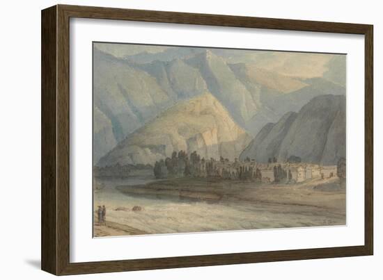 The Grange at the Head of the Keswick Lake, 1786 (W/C and Ink on Paper)-Francis Towne-Framed Giclee Print