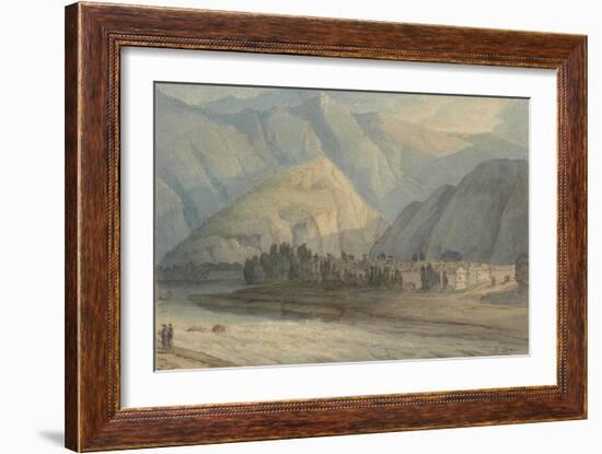 The Grange at the Head of the Keswick Lake, 1786 (W/C and Ink on Paper)-Francis Towne-Framed Giclee Print