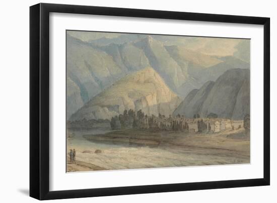 The Grange at the Head of the Keswick Lake, 1786 (W/C and Ink on Paper)-Francis Towne-Framed Giclee Print