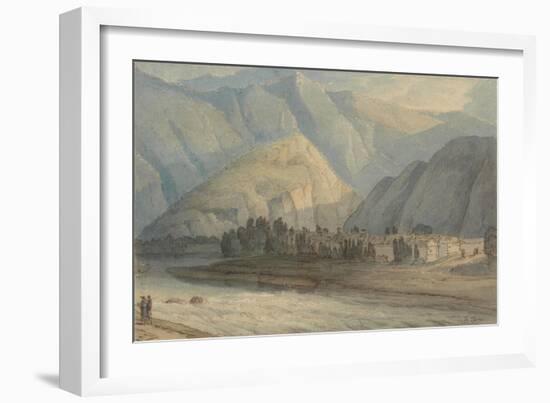 The Grange at the Head of the Keswick Lake, 1786 (W/C and Ink on Paper)-Francis Towne-Framed Giclee Print