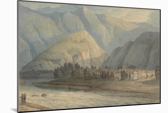 The Grange at the Head of the Keswick Lake, 1786 (W/C and Ink on Paper)-Francis Towne-Mounted Giclee Print