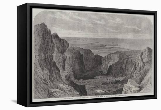 The Granite Quarry at Peterhead, Aberdeenshire-Samuel Read-Framed Premier Image Canvas