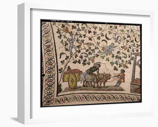 The Grape Harvest (Mosaic)-Roman-Framed Giclee Print