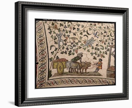 The Grape Harvest (Mosaic)-Roman-Framed Giclee Print