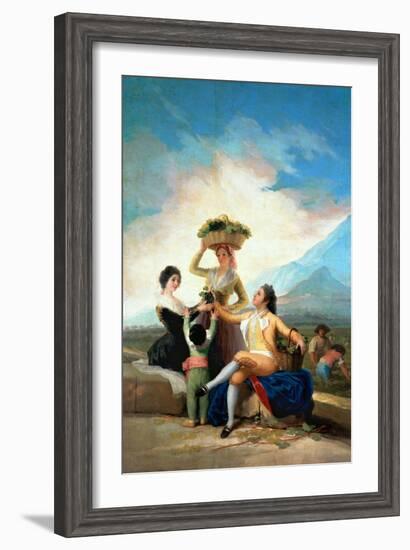 The Grape Harvest or Autumn, 1786-Francisco de Goya-Framed Giclee Print