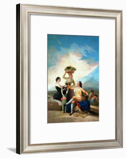 The Grape Harvest or Autumn, 1786-Francisco de Goya-Framed Giclee Print