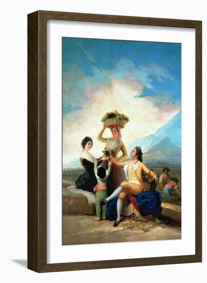 The Grape Harvest or Autumn, 1786-Francisco de Goya-Framed Giclee Print