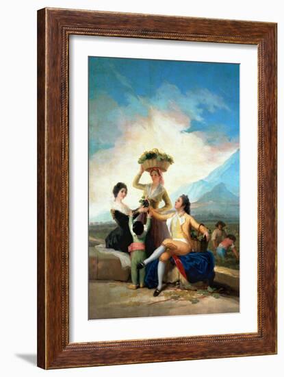 The Grape Harvest or Autumn, 1786-Francisco de Goya-Framed Giclee Print