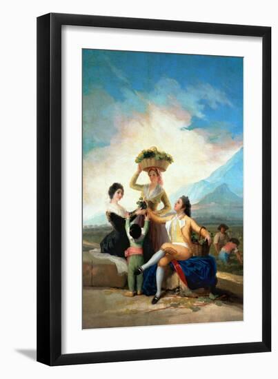 The Grape Harvest or Autumn, 1786-Francisco de Goya-Framed Giclee Print