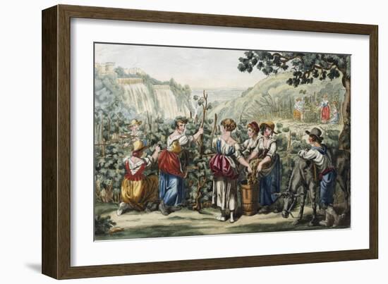 The Grape Harvest-Bartolomeo Pinelli-Framed Giclee Print
