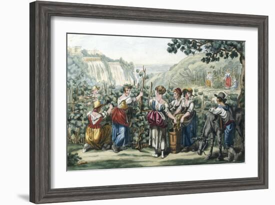 The Grape Harvest-Bartolomeo Pinelli-Framed Giclee Print