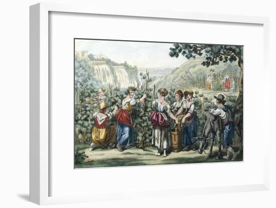 The Grape Harvest-Bartolomeo Pinelli-Framed Giclee Print