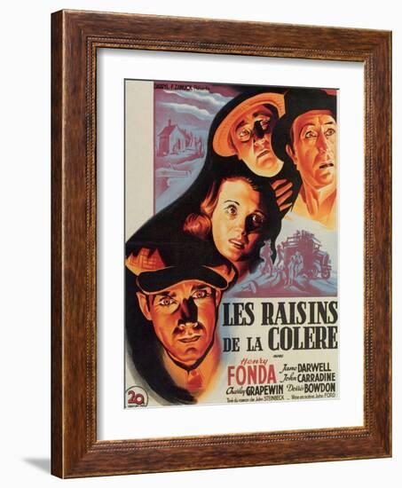 The Grapes of Wrath, French Movie Poster, 1940-null-Framed Art Print