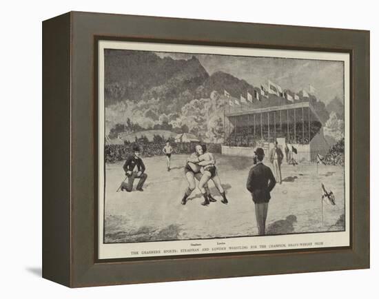 The Grasmere Sports, Steadman and Lowden Wrestling for the Champion Heavy-Weight Prize-null-Framed Premier Image Canvas