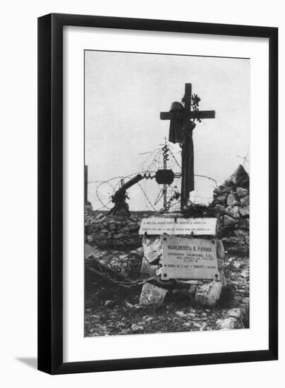 The Grave of an Italian Red Cross Volunteer Nurse, C1918-null-Framed Giclee Print