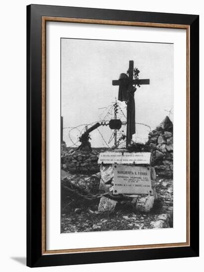 The Grave of an Italian Red Cross Volunteer Nurse, C1918-null-Framed Giclee Print