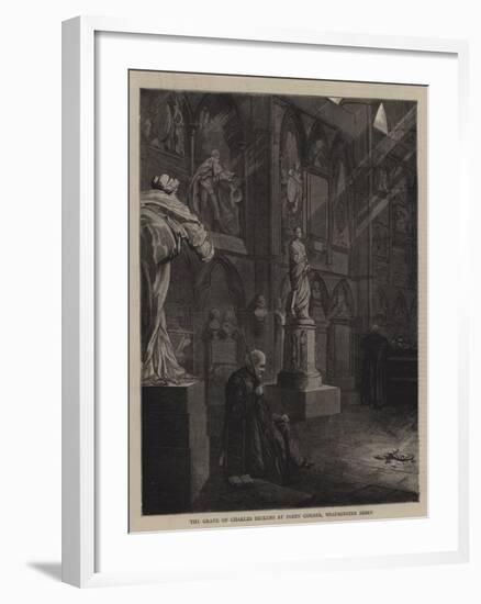 The Grave of Charles Dickens at Poets' Corner, Westminster Abbey-null-Framed Giclee Print