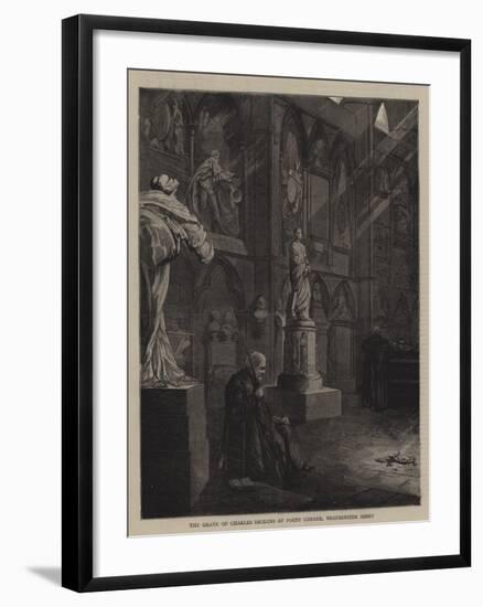 The Grave of Charles Dickens at Poets' Corner, Westminster Abbey-null-Framed Giclee Print