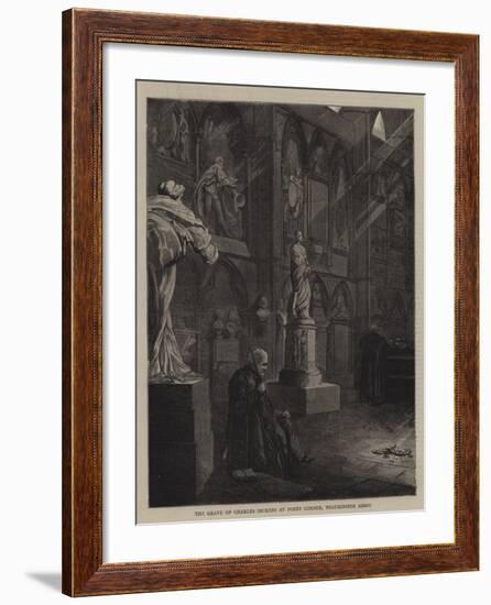 The Grave of Charles Dickens at Poets' Corner, Westminster Abbey-null-Framed Giclee Print