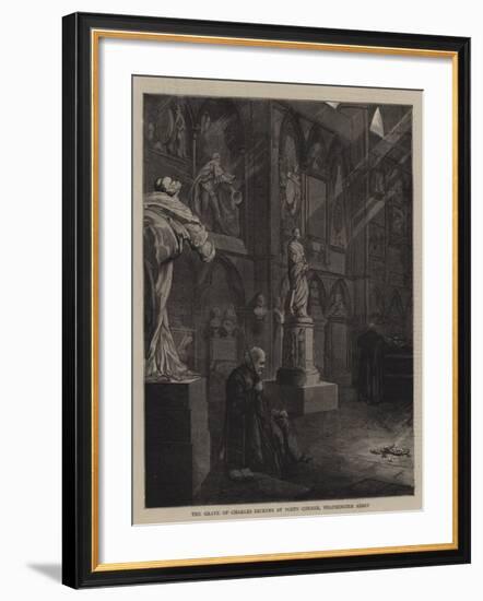 The Grave of Charles Dickens at Poets' Corner, Westminster Abbey-null-Framed Giclee Print