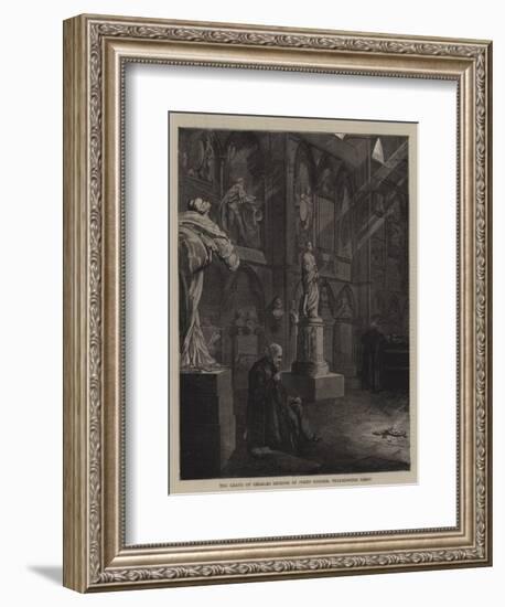 The Grave of Charles Dickens at Poets' Corner, Westminster Abbey-null-Framed Giclee Print