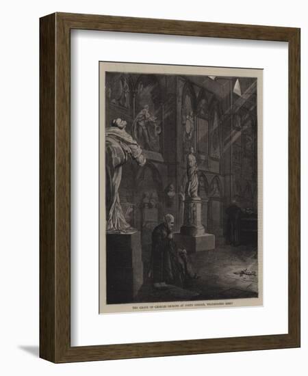 The Grave of Charles Dickens at Poets' Corner, Westminster Abbey-null-Framed Giclee Print