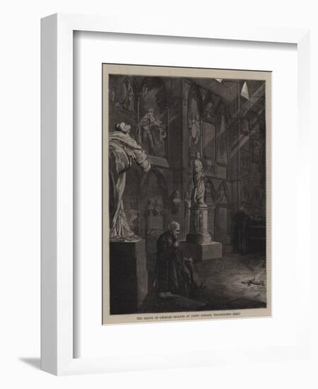 The Grave of Charles Dickens at Poets' Corner, Westminster Abbey-null-Framed Giclee Print