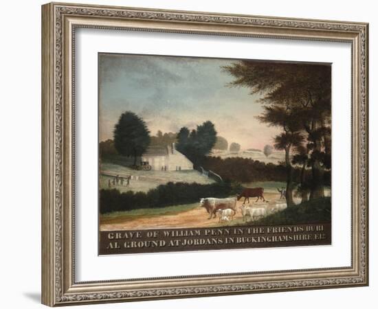 The Grave of William Penn, 1847-Edward Hicks-Framed Giclee Print