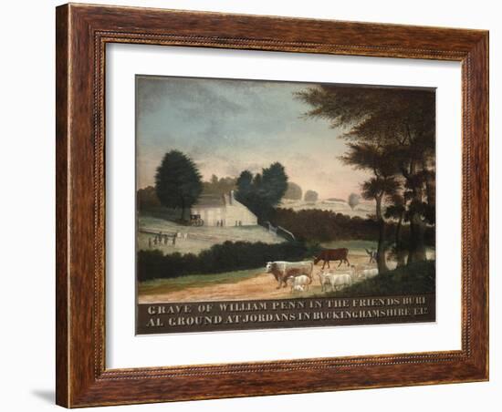 The Grave of William Penn, 1847-Edward Hicks-Framed Giclee Print