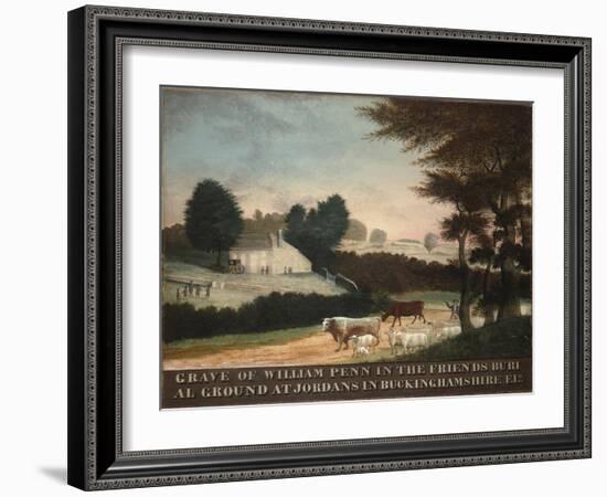 The Grave of William Penn, 1847-Edward Hicks-Framed Giclee Print