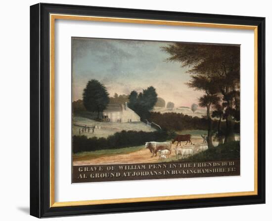 The Grave of William Penn, 1847-Edward Hicks-Framed Giclee Print