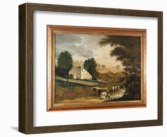 The Grave of William Penn, 1848-Edward Hicks-Framed Giclee Print