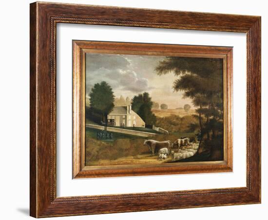 The Grave of William Penn, 1848-Edward Hicks-Framed Giclee Print