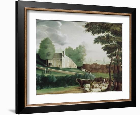 The Grave of William Penn-Edward Hicks-Framed Giclee Print