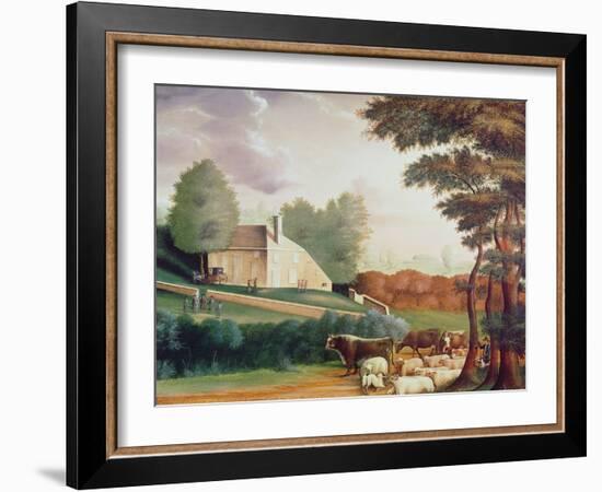 The Grave of William Penn-Edward Hicks-Framed Giclee Print