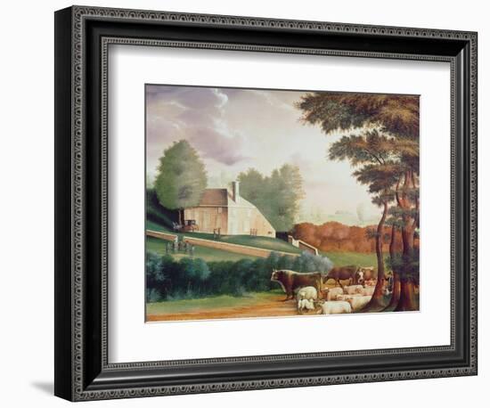 The Grave of William Penn-Edward Hicks-Framed Giclee Print