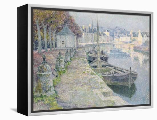 The Gravel Boats-Henri Eugene Augustin Le Sidaner-Framed Premier Image Canvas