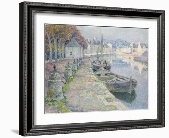 The Gravel Boats-Henri Eugene Augustin Le Sidaner-Framed Giclee Print