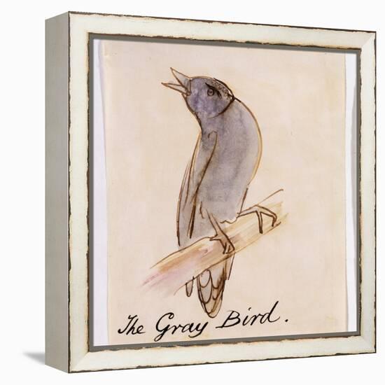 The Gray Bird-Edward Lear-Framed Premier Image Canvas
