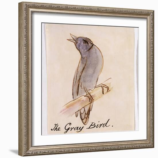 The Gray Bird-Edward Lear-Framed Giclee Print