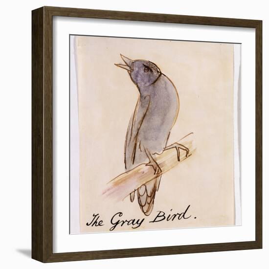 The Gray Bird-Edward Lear-Framed Giclee Print