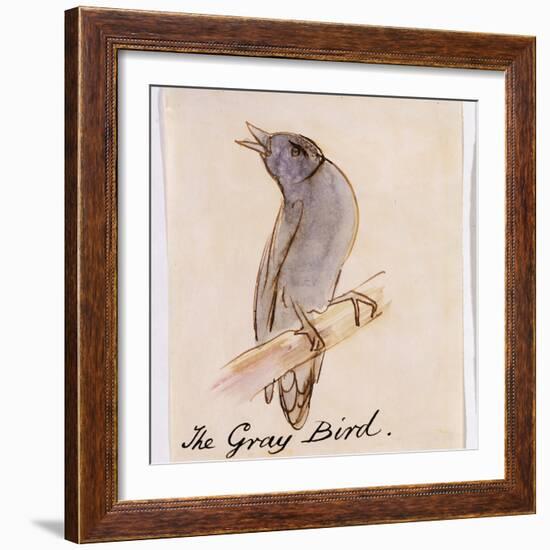 The Gray Bird-Edward Lear-Framed Giclee Print